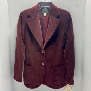 Vintage 1970's Patty Woodard Burgandy Blazer NWT!  Tags from Lord & Taylor!